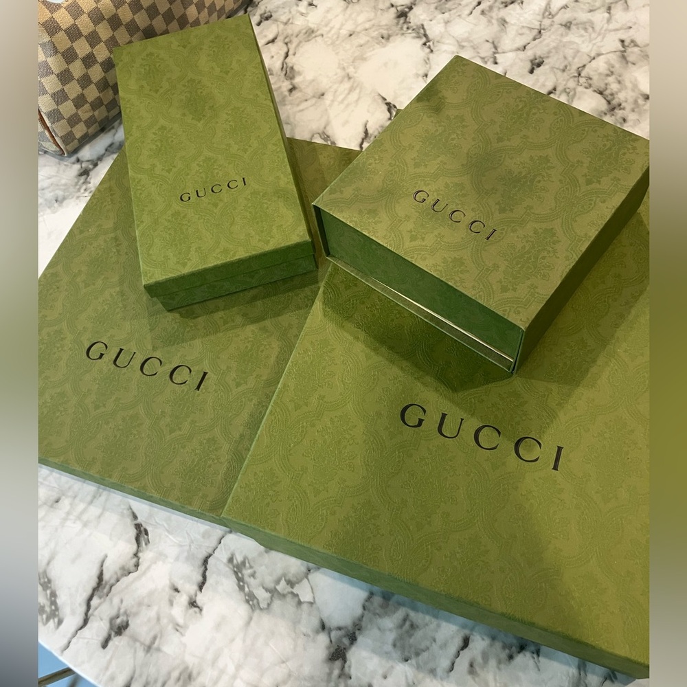 Gucci Olive Green empty Box Collection authentic